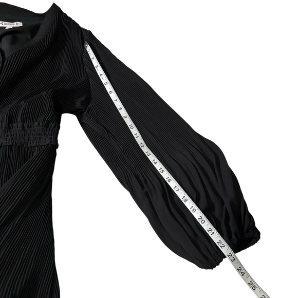 Nanette Lepore Pleated Dress Peasant Sleeve Office Workwear Dressy Size 16 - Picture 14 of 14